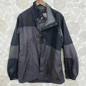 REI Mens Medium Windbreaker Jacket  Polyester & Nylon Full Zip Mock Neck